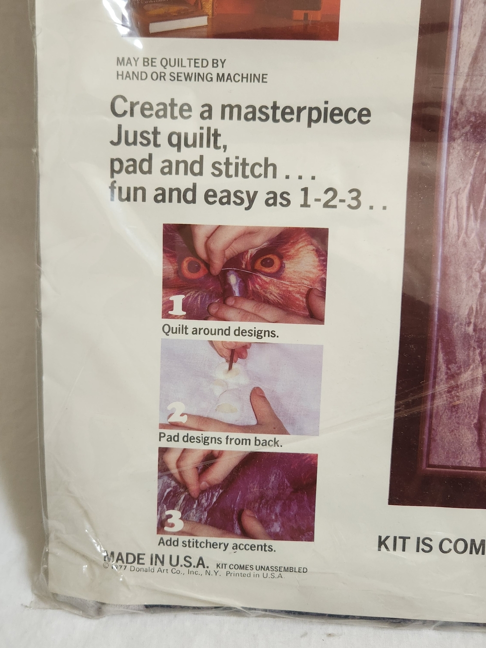 Trapunto Stitchery Kit "Owl In a Tree" - Picture 4 of 8